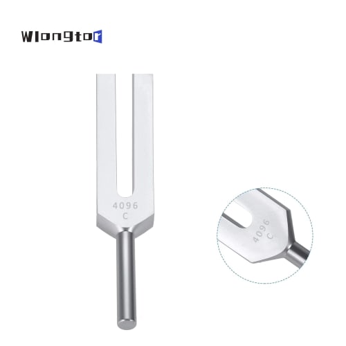 Wlongtor Tuning Fork, Energy Fork for Chakra Healing, Sound Therapy, Musical Instrument, Balancing, Healer, Includes Silicone Hammer Bag and Cleaning