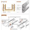 Three-Section Silent Damping Drawer Slide for Computer Desk Keyboards, Cold Rolled Steel Track Rails.