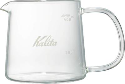 Kalita Leicht zu waschender Kaffee-Servierbecher aus hitzebeständigem Glas für Menschen, 400 ml, mikrowellen- und spülmaschinenfest, Krug 400, Kaffee, Handtropf-Utensil, Kaffee