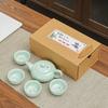 1 Set of Kung Fu Tea Set, Black Tea, Green Tea, Tea Making Tools, Celadon - Can Be Used by Outdoor Home, Beautiful and Gift-Giving