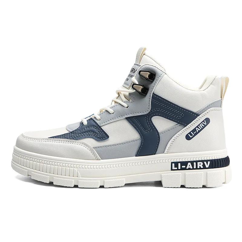 Men Boots Outdoor Platform Designer Men's Ankle Boots Fashion Motorcycle Boots Lace-Up Men's Non-slip Work Shoes Male