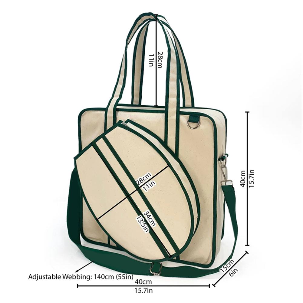 Borsa da Tennis Tote Grande Borsa da Tennis Borsa Sportiva a Mano Borsa da Pickleball Borsa a Spalla per Racchette da Tennis per Uomo e Donna
