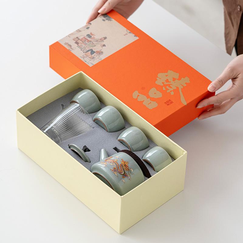 

Грубая керамика меняющая цвет чайник Сиши Тилян печь Гэ чайный сервиз керамический чайник чайная чашка ежедневные подарки деловые подарки