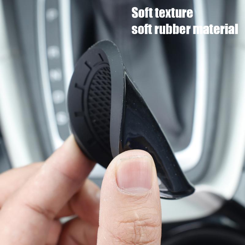 New Non-slip Water Cup Pad Car Coaster Black Soft Rubber Decoration Anti-skid Rubber Drink Cup Bottle Mat Accessories 2/1pcs