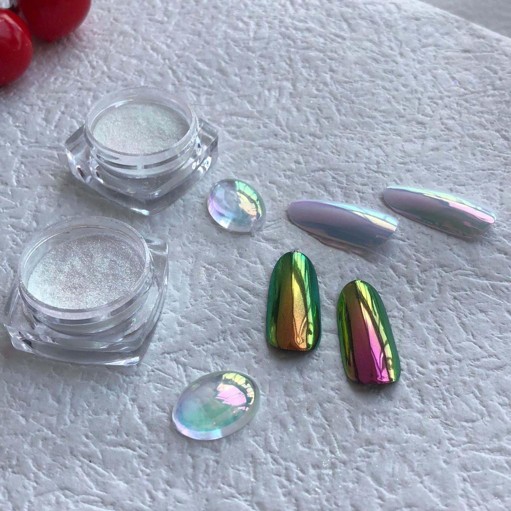 Super Bright Moonlight Pink Nail Mirror Powder – Aurora Glitter Nail Art Decoration
