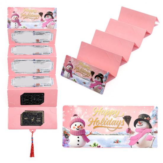 Yousheng 5 Pcs Christmas Money Envelope for Cash 10 Slots Surprise Money Gift Card Holder DIY Holiday Money Holder with Envelope for Xmas Parties