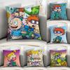 Klassiskt Anime RRugrats Kuddfodral Plyschtyg Mjukt Dubbelsidigt Tryckt Soffa Varmt Vinterhem Barnpresent Örngott