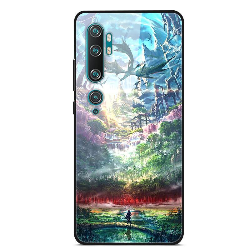 Luxury Cover Case for Xiaomi Mi Note 10 Pro Tempered Glass Cover Silicone Phone Case for Xiaomi Redmi Note 10Pro 10 Pro Cases