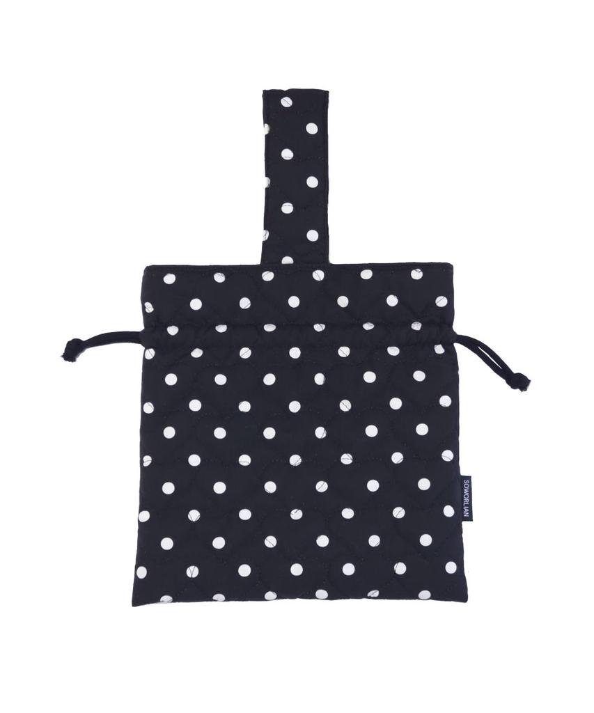 Soworlian One Handle String Bag_ Dot Black