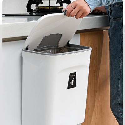 Kitchen Wall-mounted Hanging Trash Can with Lid