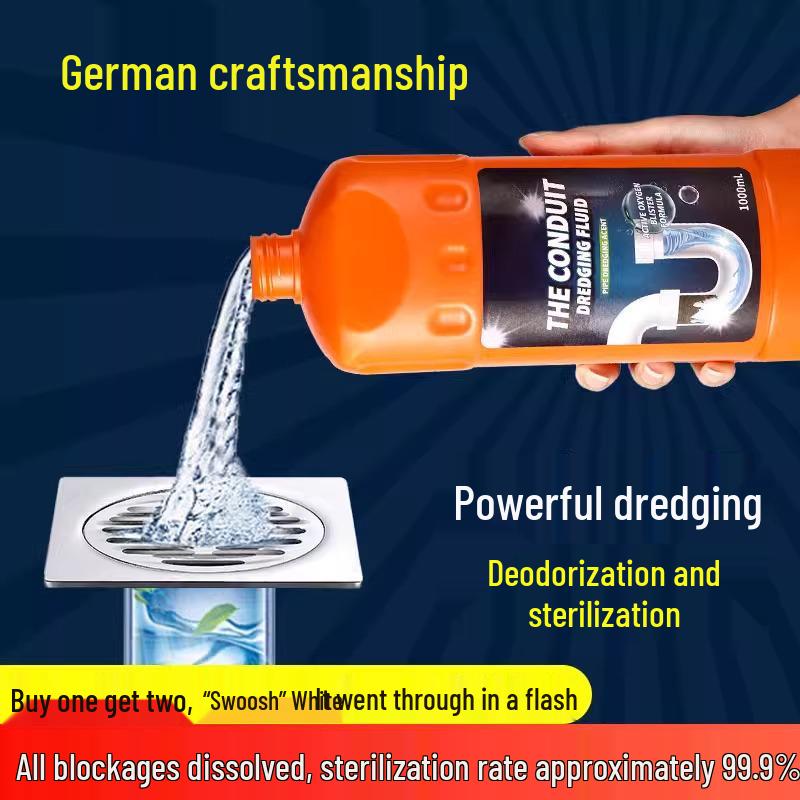 Powerful Drain Unblocker: Dissolves Clogs & Deodorizes Toilets and Kitchen Drains