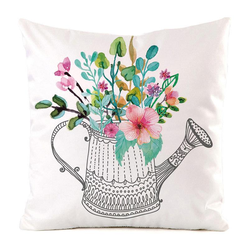Home Decor Colorful Patterns: Happy Summer Time Pillows Pattern Cushion Cover Suitable for Sofa Bedroom Car Pillow Cover