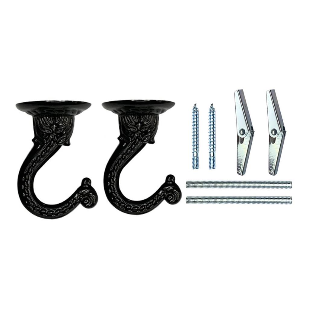 2Pcs Multipurpose and Durable Metal Hooks for Ceiling and Wall Installation Perfect for Home and Store Decorations