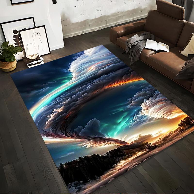 

Nature-Inspired Fantasy Cloudscape Carpet with Vivid Sky Colors Suitable for use as an anti-slip for living room bedroom sofas 40x60cm( 15x23in )