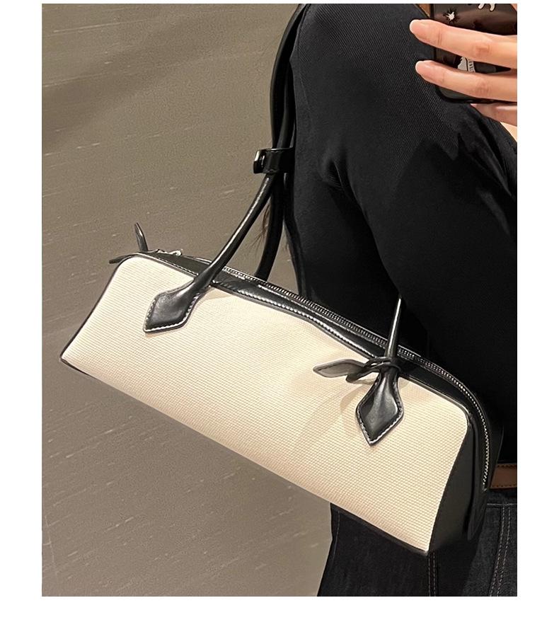 French Retro Genuine Leather Underarm Bag - Versatile Ladies' Handbag for Casual and Commuting