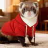 Ferret Hoodie Warm Soft Hamster Outfits With Harness Small Animal Ferret Sweater For Bunny Squirrels Chinchilla Chihuahua Pet
