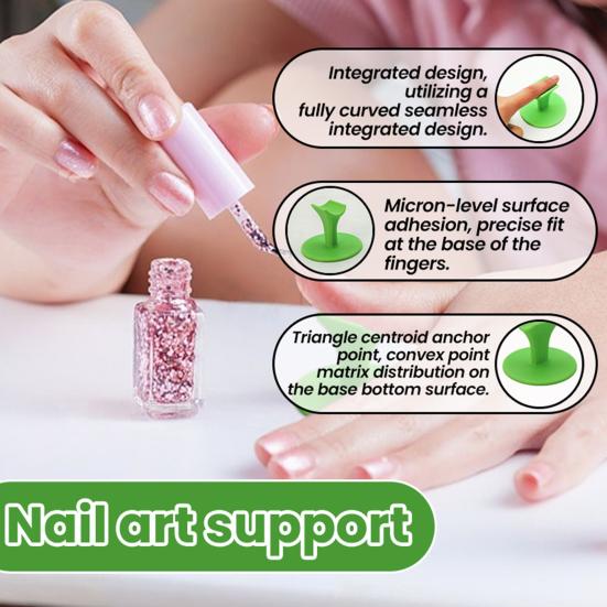 Nail Art Finger Holder Plastic Manicure Stand with Wide Base Stable Finger Support for Gel Acrylic Nail Application