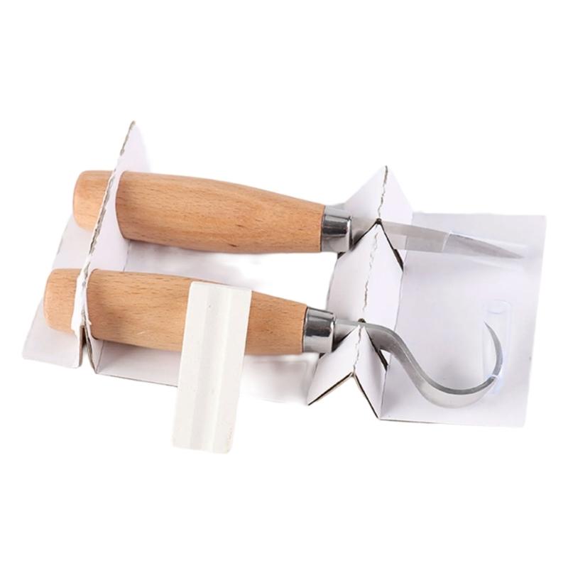 High Carbon Steel Spoon Hook Carving Cutter with Ergonomic Wood Handle Suitable for Woodcut Crafts Furniture Art Making
