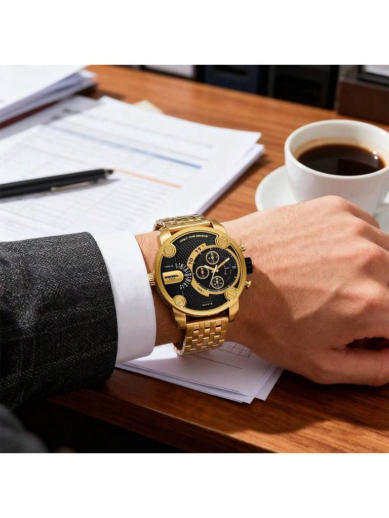 Diesel 61 Mm Dual-Time Chronograph for Men – Oversized Statement Watch, Ideal for Night Out, Travel & Urban Street Style – DZ7412