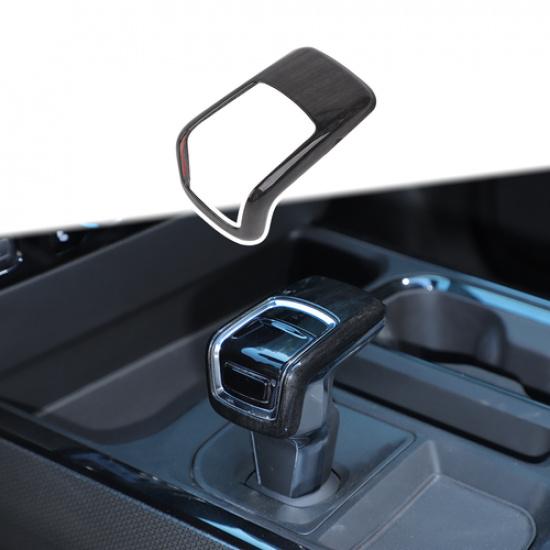 Black Wood Grain Gear Shift Knob Cover Trim For Chevrolet Silverado 2022 2023 US