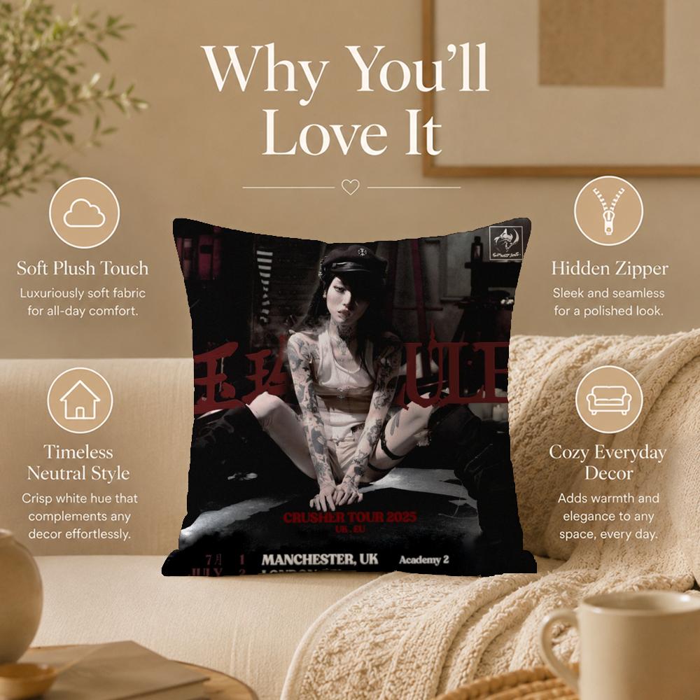 Singer Y‑Yeule Cushion Cover Double-Sided Printed Pillow Cover Hypoallergenic Dust-Mite Proof