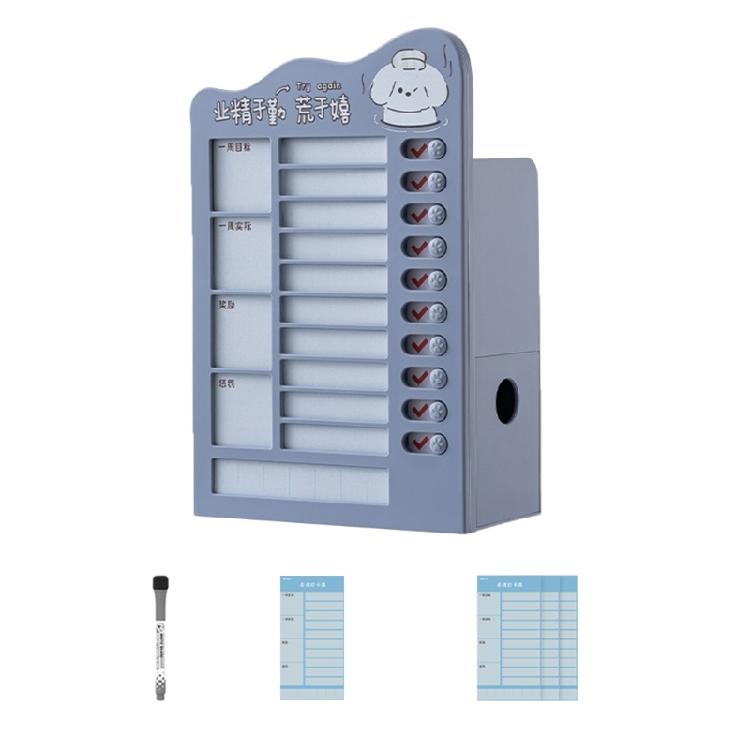 Pen Holder Time Management Desk Organizers Self-Discipline Punch Card Holder Student Planner School Office Supplies