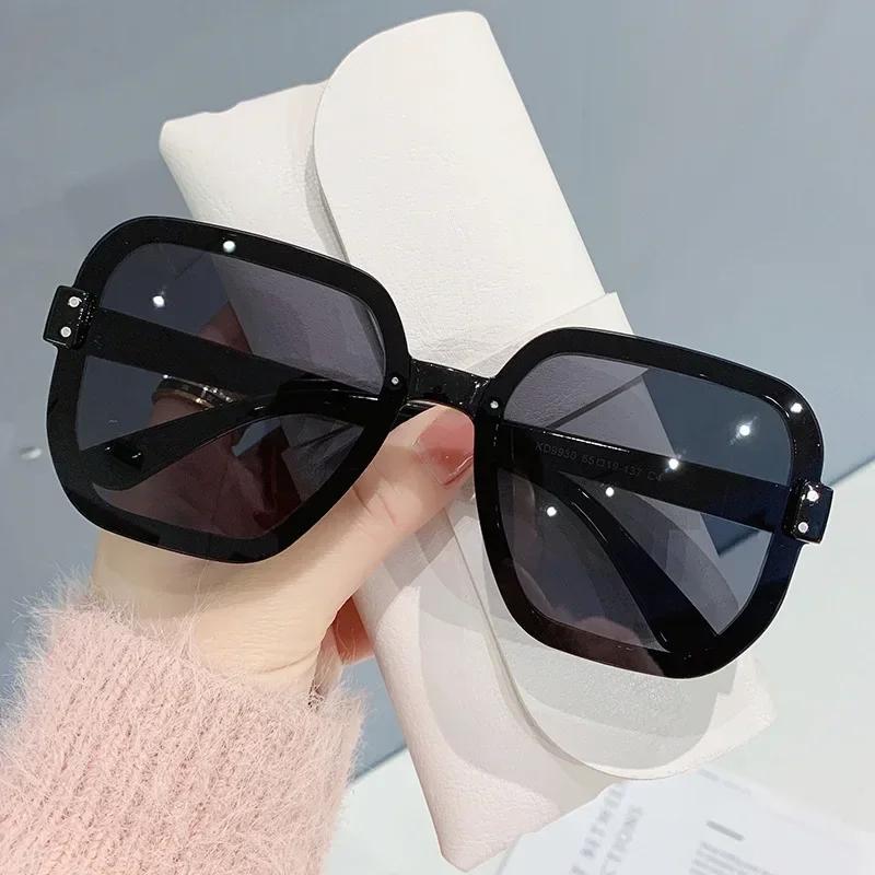 2026 Oversized Sunglasses Vintage Square Woman Gradient Mirror Frameless Sun Glasses Female Retro Fashion Rimless Oculos De Sol
