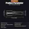 Rechargeable Zoomable Flashlight with Flame Ignition White Laser Core 4 Level Power Indicator Fresnel Lens for Outdoor Camping