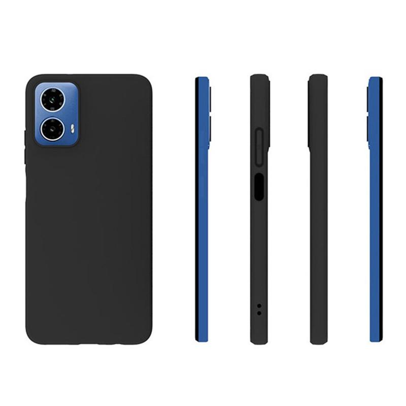 WANLONFENG MS Series for Motorola Moto G45 5G/G34 5G TPU Case Matte Cover with Screen Film (Big Lens Hole)