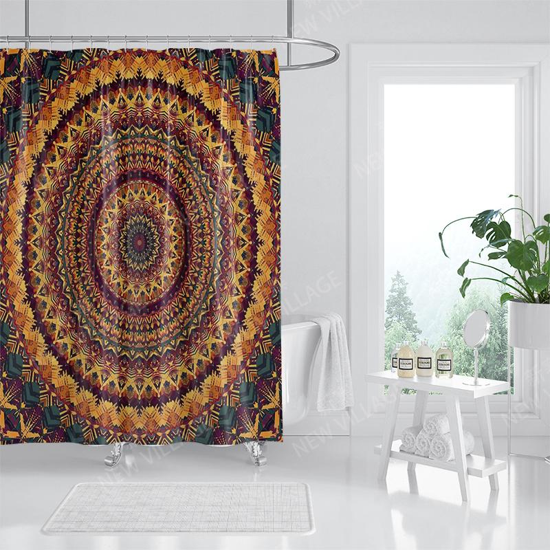 Vattentätt tygduschdraperi Badrumsdraperitillbehör Baddraperi 180x200cm 240*200cm bohemisk dekoration vintage mandala