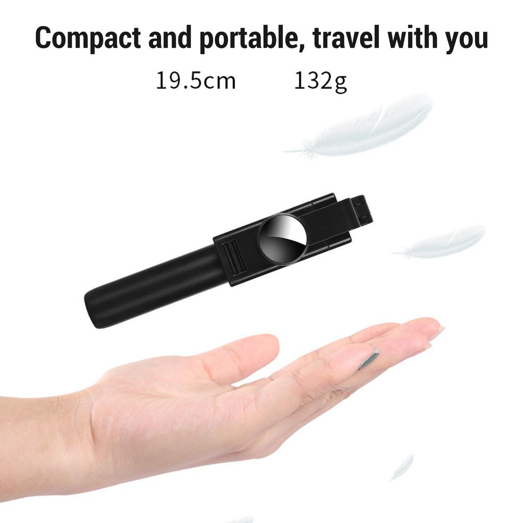 Selfie Stick Tripod with Light Portable Phone Tripod Stand Universal Extendable Stainless Steel Bluetooth Selfie Stick with Remote