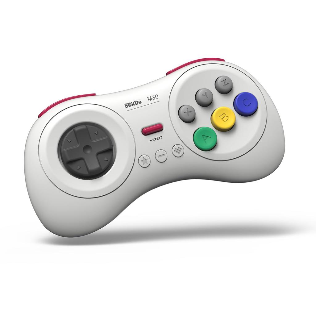 8Bitdo M30 Bluetooth Gaming Controller, 6-Button Gamepad for NS Switch/Switch 2, Windows, Android, macOS, Steam, and Respberry Pi (White)