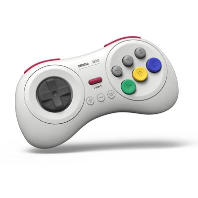 8Bitdo M30 Bluetooth Gaming Controller 6-Button Gamepad for NS Switch/Switch 2, Windows, Android, macOS, Steam, and Respberry Pi (White)