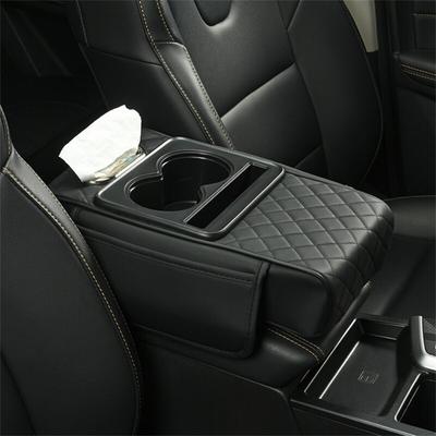 Car Armrest Cushion 5-In-1 Center Console Cover With Cup Holder Tissue Box Slot