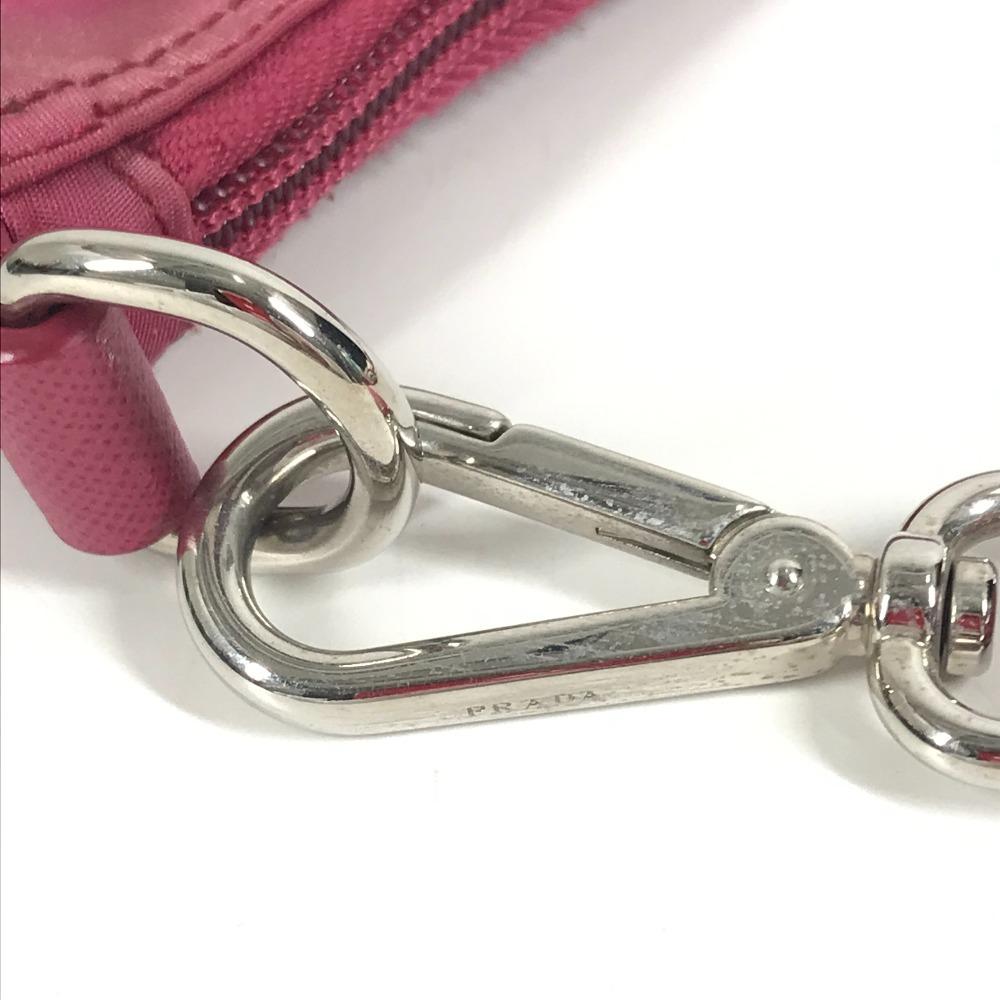 Prada Triangle Logo Triangle Logo Plate Crossbody Bag Shoulder Bag Nylon Pink