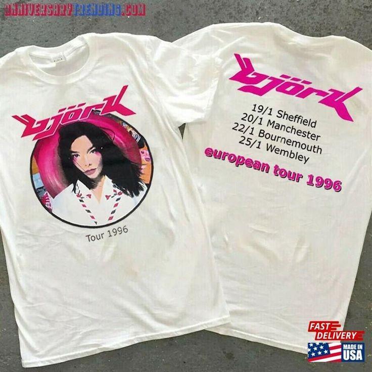 Bjork Post European Tour 1996 TShirt 90S Björk Concert Graphic Shirt NH24151 Unisex T-Shirt XXL