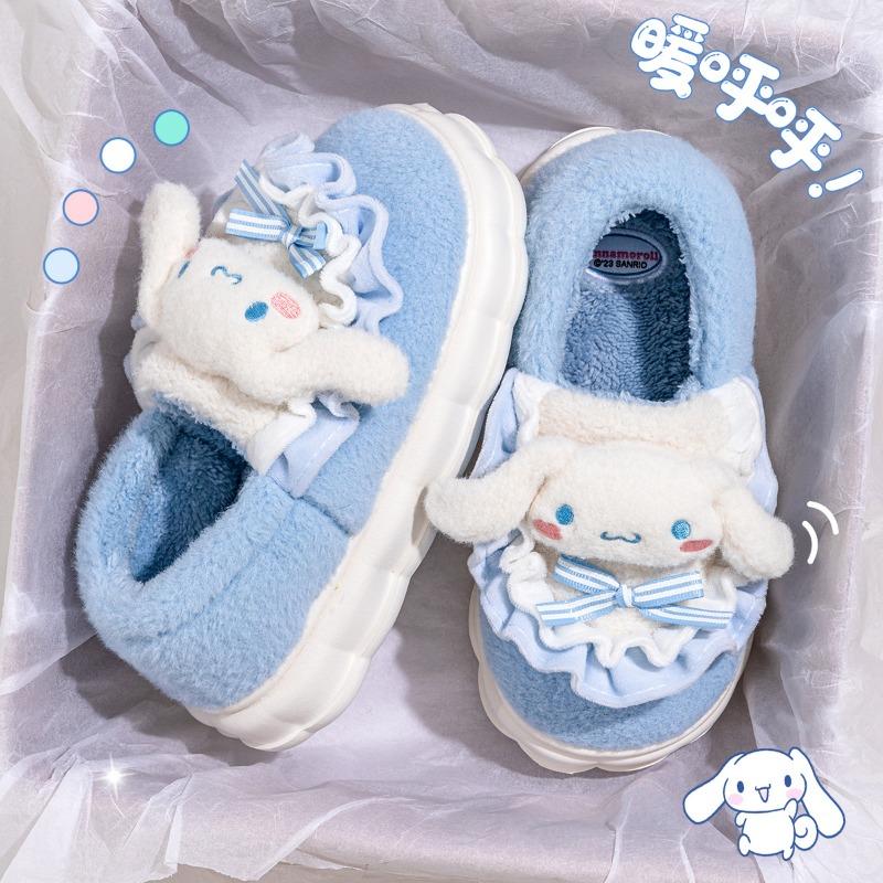Baotou slippers women's winter new home indoor bag heel non-slip thick bottom plush outer wear cotton mop winter