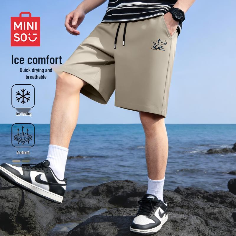 MINISO Men s Quick-Dry Breathable Athletic Shorts L