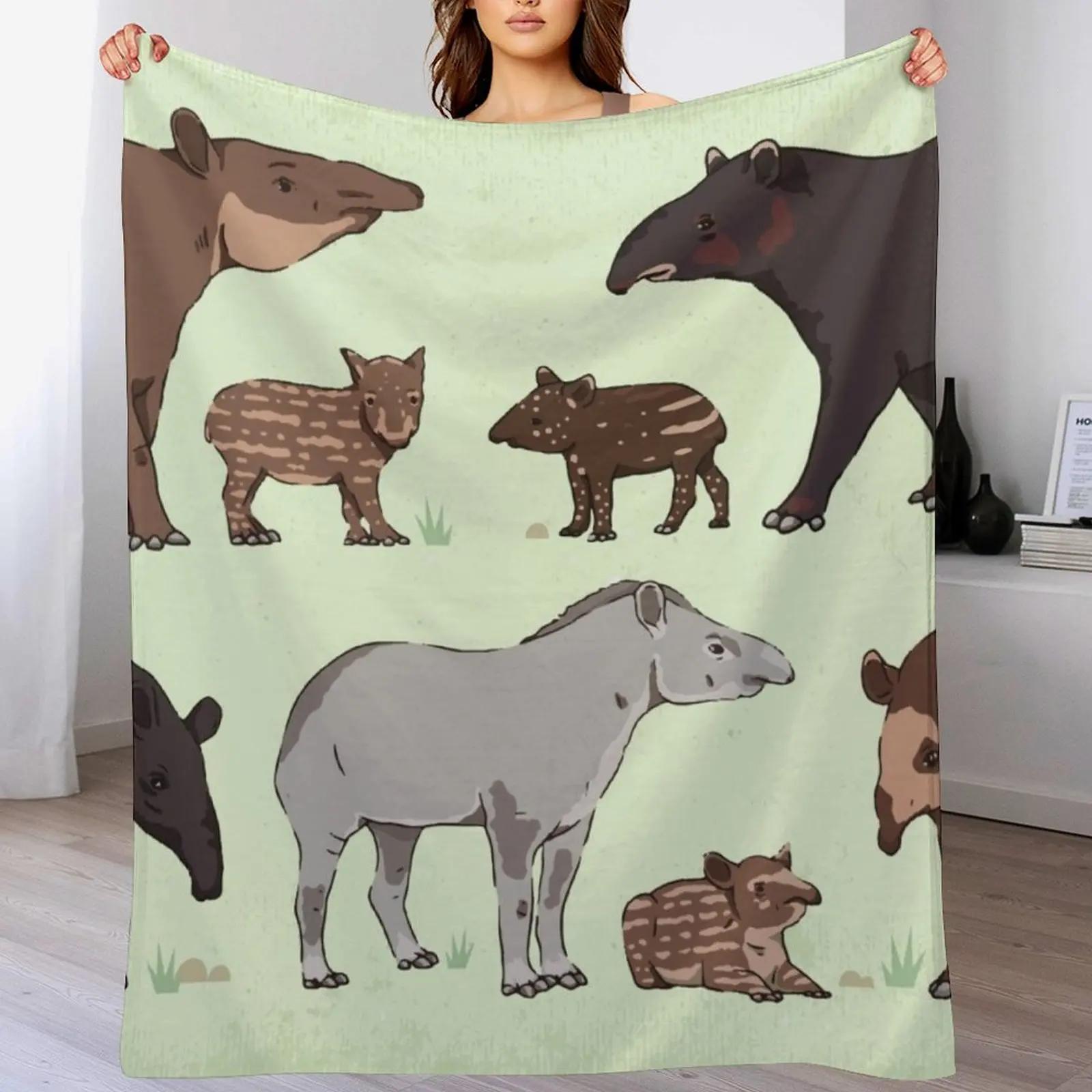 tapirs Throw Blanket Versatile Cozy Throw Blanket for All Occasions 102x76cm(40x30in)