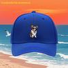 Cool Corgi Sunglasses Print Baseball Cap Unisex Polyester Adjustable Casual Beach Summer Hat