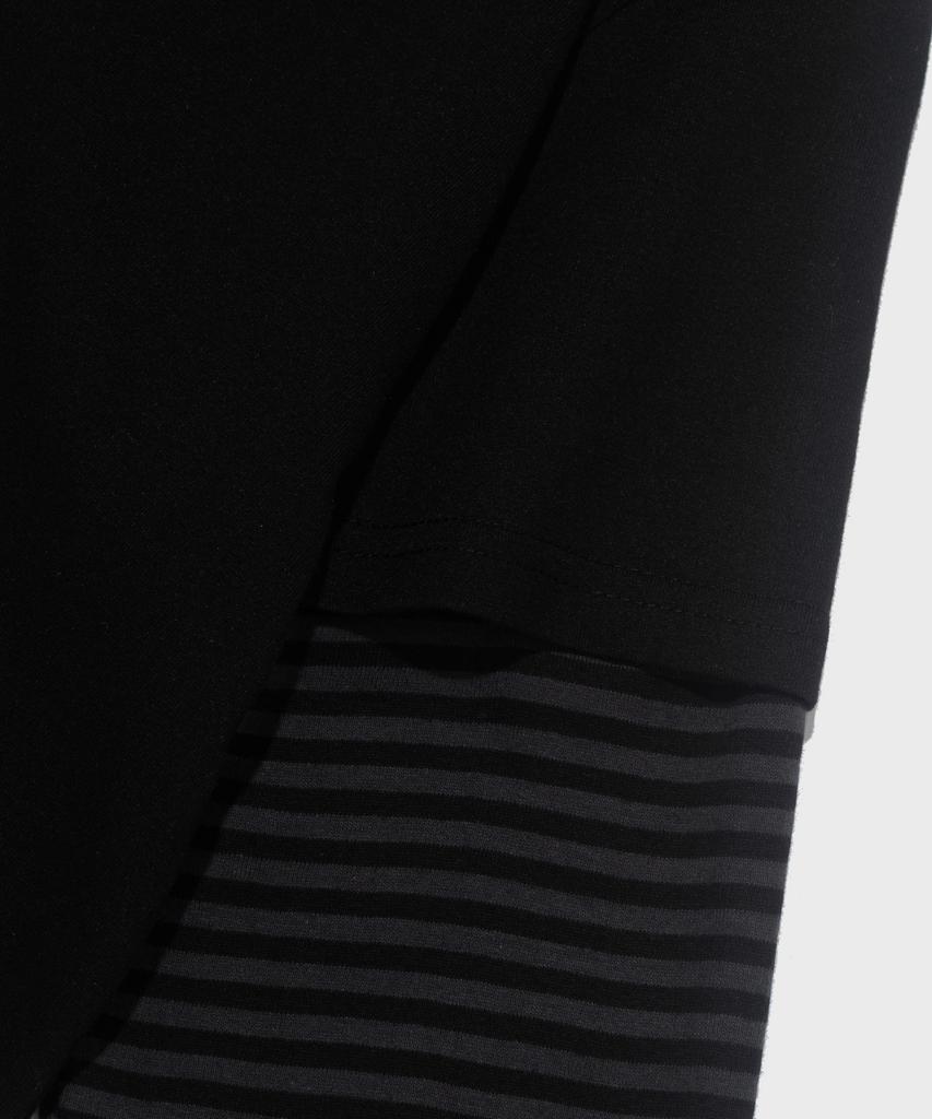 CARGOBROS FOR WOMAN Star Layered Long Sleeve T-Shirt (Black/Charcoal)