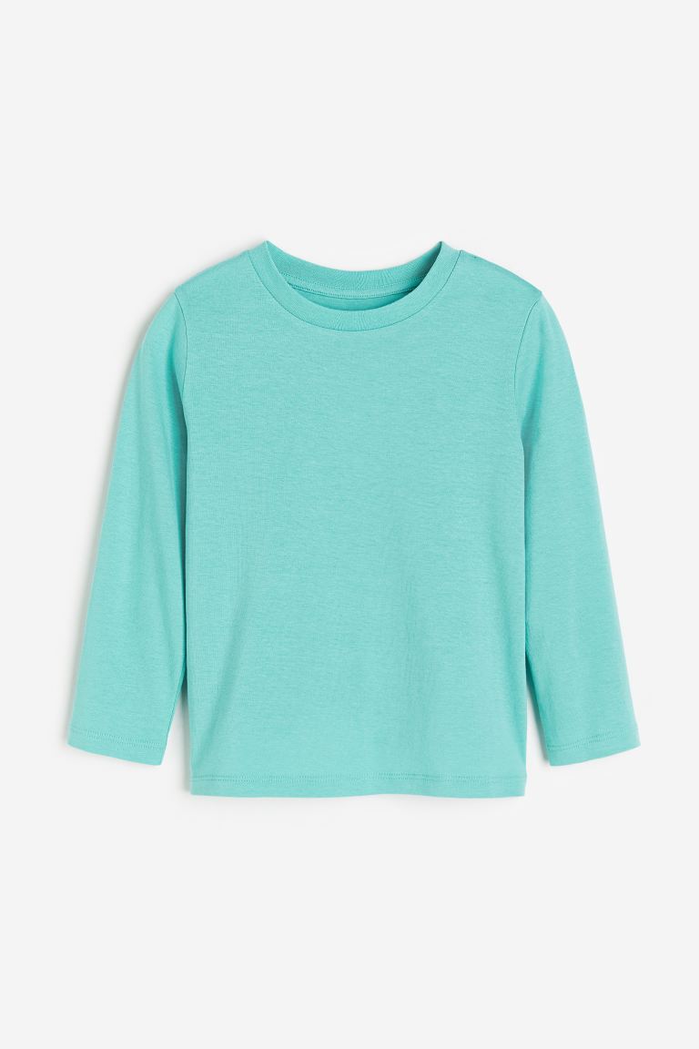 

Футболка с длинным рукавом H&M Бирюзовая