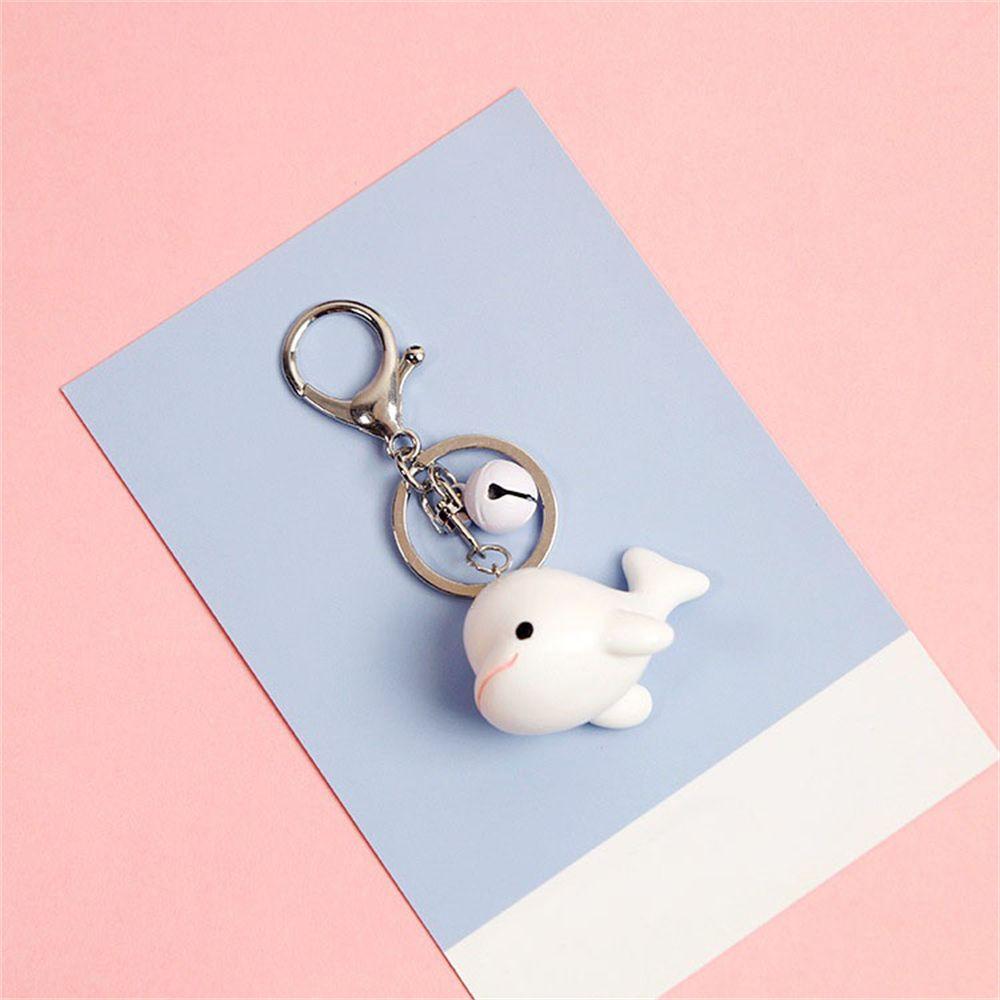 Packaging Decoration Bag Pendant Dolphin Blue Whale Keychain Resin Car Key Ring Keys Holder