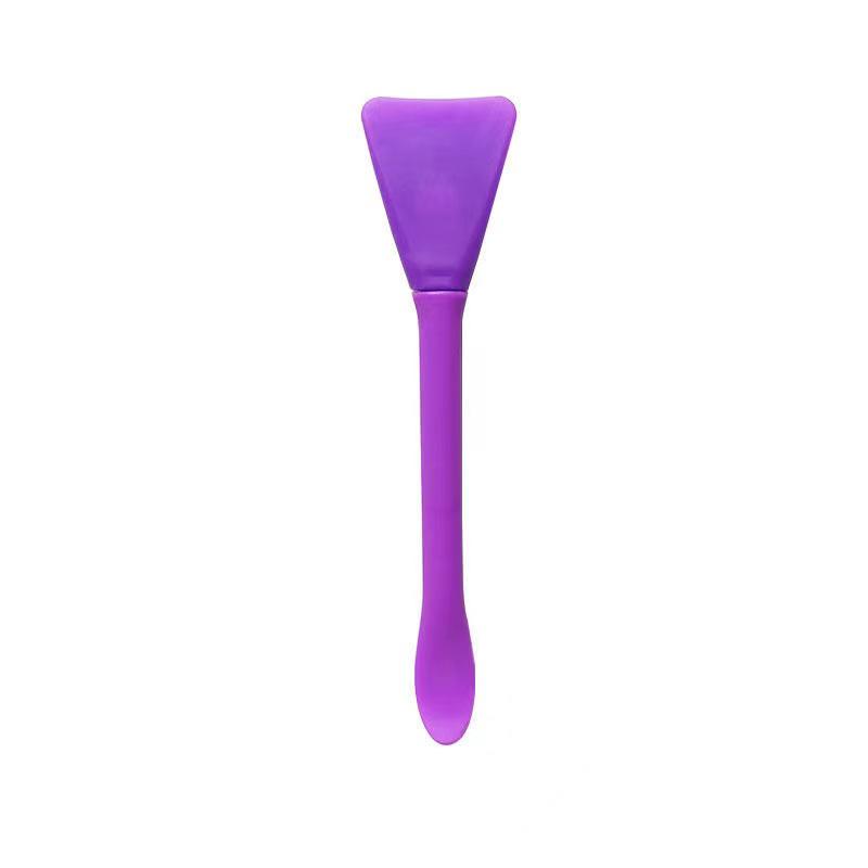 Versatile Double-Headed Silicone Mask Brush with Spoon for Easy Mud Mask Application