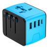Hochgeschwindigkeits-Reiseadapter für internationale Reisen, 4 USB-Anschlüsse, GaN-Reiseadapter, UK/AU/EU/US