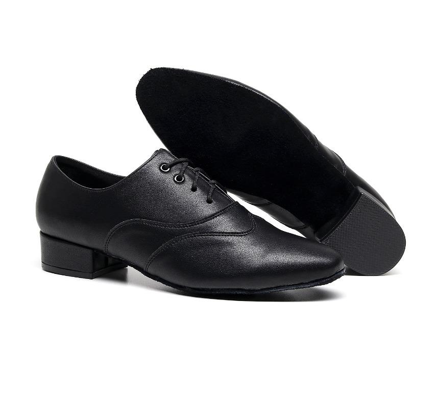 Pantofi de Dans Bărbați Pantofi de Dans Latin Ballroom Talpă Moale Piele Neagră Pantofi Jazz Pentru Băieți Tocuri 2.5cm Pantofi de Antrenament Petrecere Dans