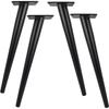 AIMOONSA Set of 4 Metal Table Legs 30 Cm Black – Furniture Support Up To 800 Kg