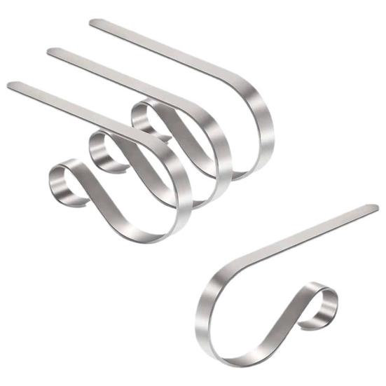 Scratch-Free Christmas Stocking Holder Metal Fireplace Stocking Hanger for Fireplace Mantel Xmas Party Decoration