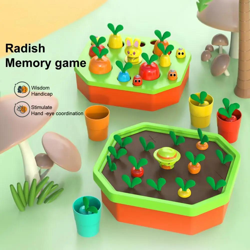 Children's Carrot Pulling Toy Game Early Education Teaching Tool Cognitive Matching Puzzle Action Training Development Toy