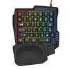 One Handed Gaming Keyboard, 14-Key with Backlight USB Corded Keypad with Hand Rest and Shine Through